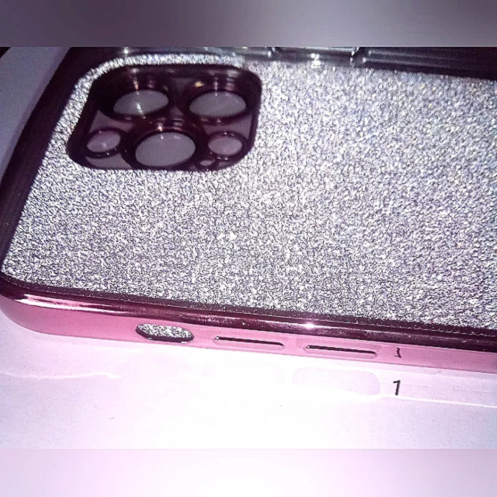 Magnetic Pink Gradient Glitter iPhone 13 Pro Max Phone Protector Cover
